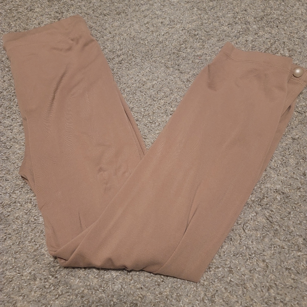 Creatures Of XIX CXIX make Moves High Waisted Slit Leg Pants Sand Beige Nude Sm - Picture 7 of 8